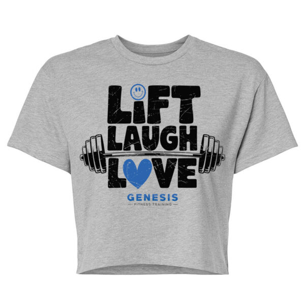 LIFT LAUGH LOVE - WOMEN'S CROP T-SHIRT - $STM8NX$ Thumbnail