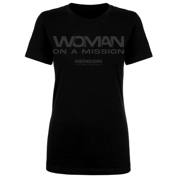 WOMAN ON A MISSION - WOMEN'S FITTED T-SHIRT - $VR42XG$ Thumbnail
